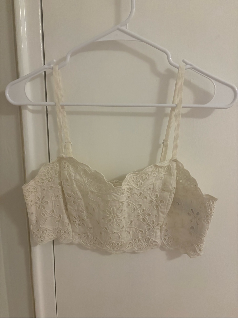 Madewell Cream Eyelet Lace Top